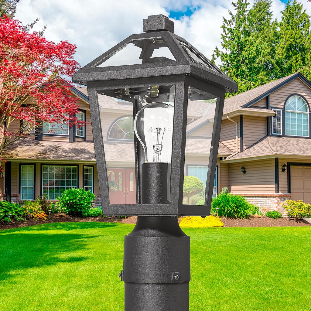 Outdoor Post Lights Fixtures, Lamp Post Light Fixture Black Finish