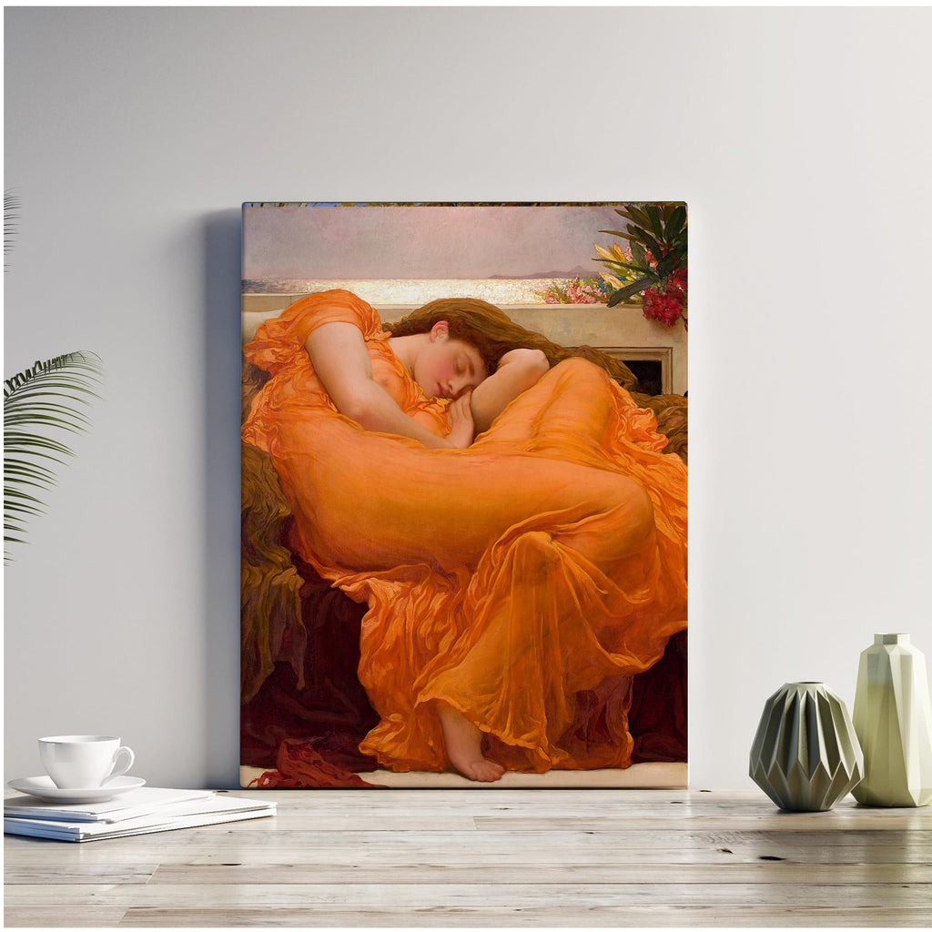 Flaming June by Frederic Leighton, Canvas Print