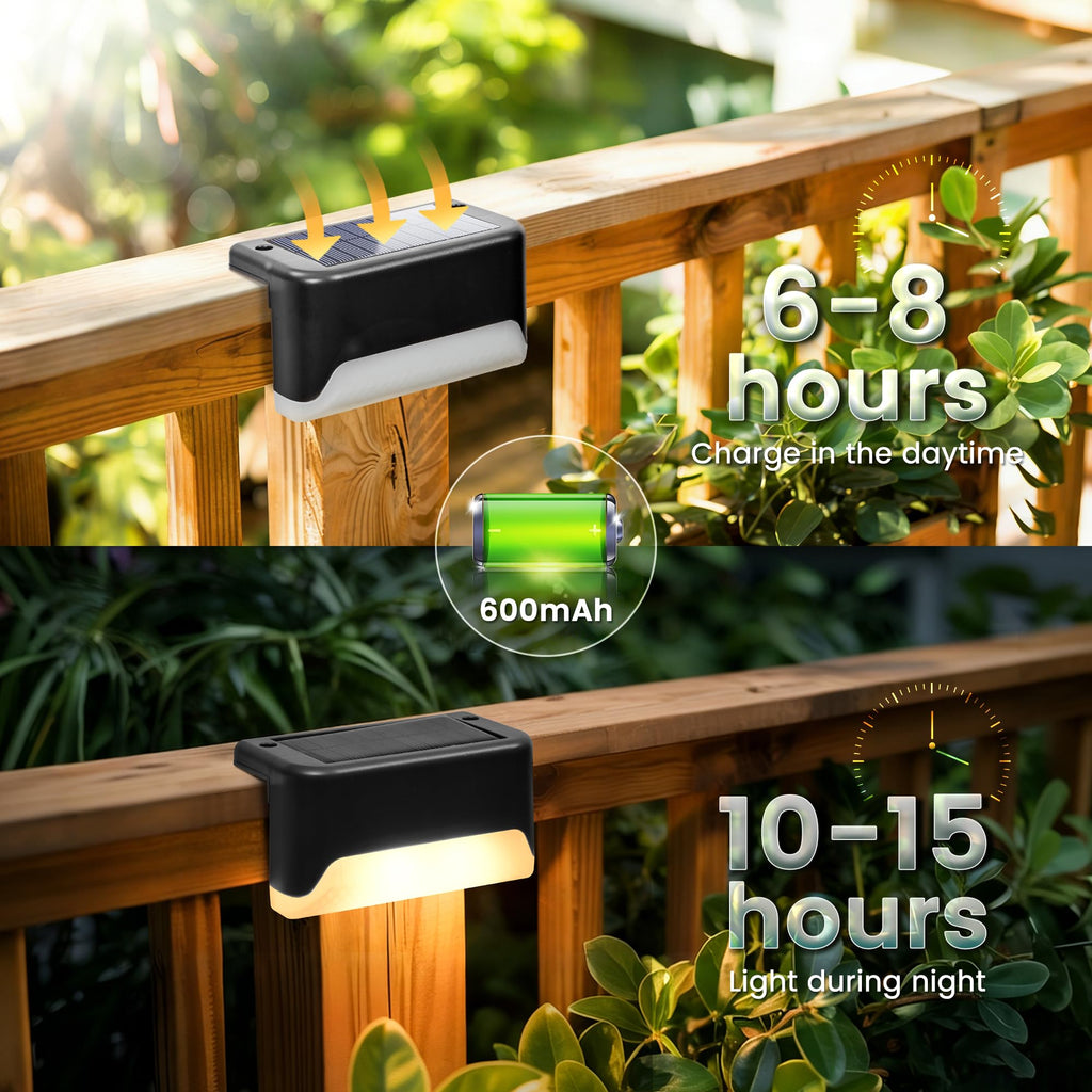Solar Deck Lights Outdoor,Fence Lights Waterproof,16 Pack Warm White