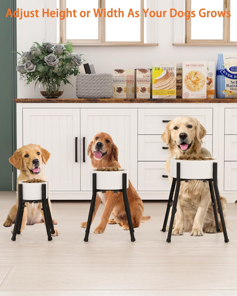 Adjustable Raised Dog Bowl Stand for Large Dogs(Bowl not Included)