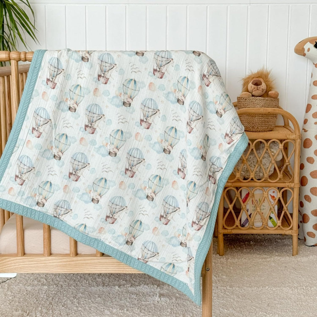 Personalized Baby Blanket with Name - 100% Organic Cotton Newborn Gift | Custom Knit Blanket for Boys, Girls, Kids &