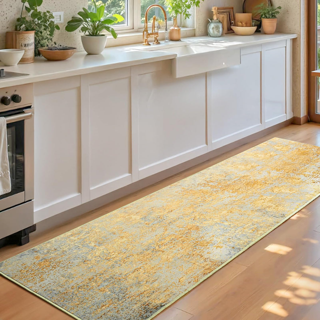 Runner Rug Hallways Runner Rug Non Slip 2'6''x8' Washable Long Runner Rugs with Rubber Backing Soft Abstract Carpet