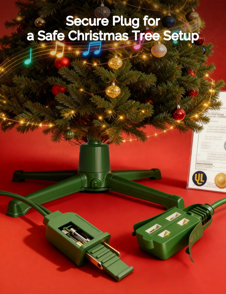 Musical Rotating Christmas Tree Stand with Remote for 9ft Trees