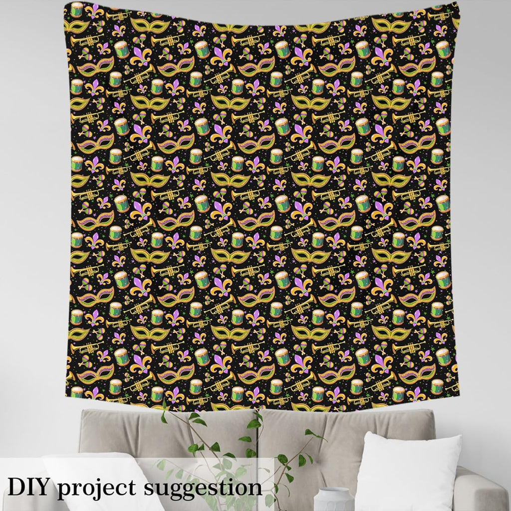 Rainbow Mardi Fabric By The Yard Decorative Soft