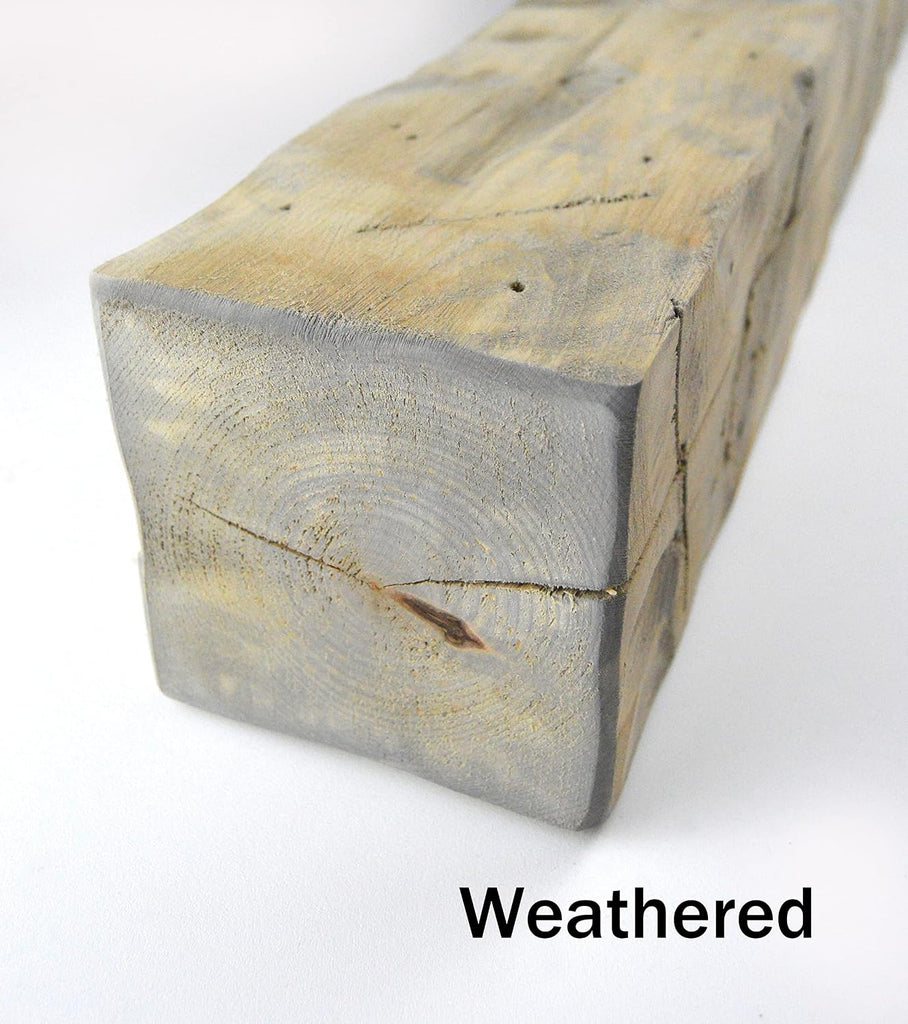 Rustic Hand Hewn Barn Beam Mantel (6 6 60 inches Long, Unfinished)