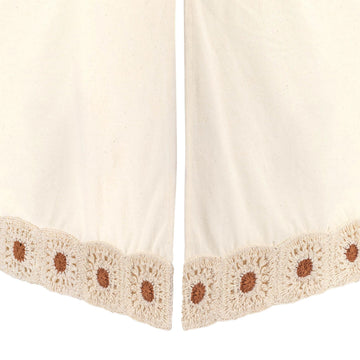 Crochet Crib Skirt, Cream Bed Skirt Cribs, Neutral Boho Scalloped Accent for Baby Boys and Girls, Crib Skirt Girl and