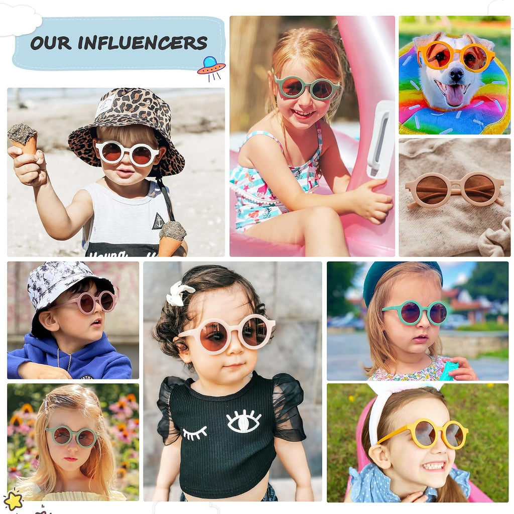 Cute Round Polarized Sunglasses for Kids Girls Boys UV400 Protection De Sol Gafas Beach Holiday
