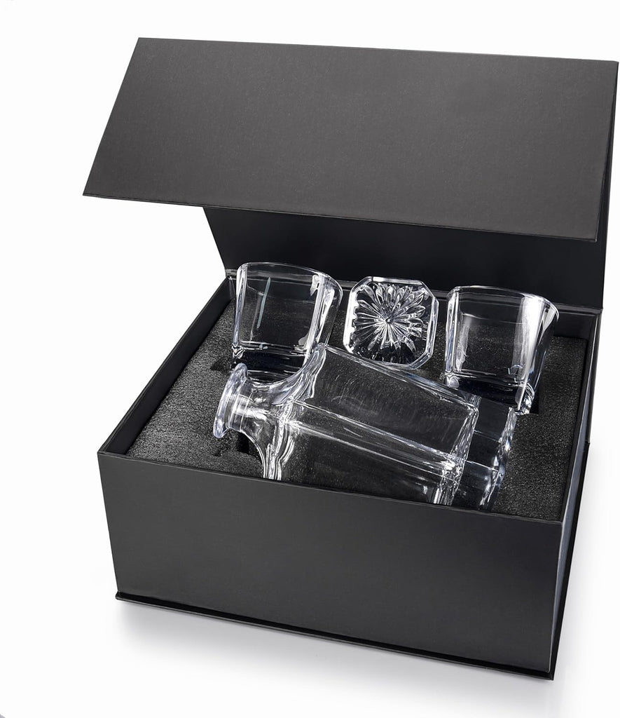 Personalized Whiskey Decanter Set - 5 Design Options - Custom Liquor 25 oz, 750ml Liquor Decanter w/Whiskey Glass Set