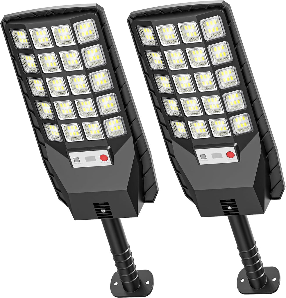 Solar Lights Outdoor, Wide Angle Solar Street Light IP66 Waterproof | 6500K Solar Lights Motion Sensor & Dusk to