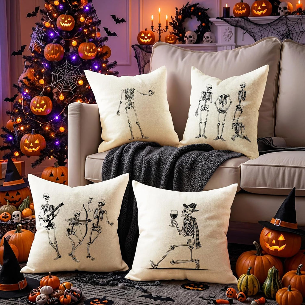 Halloween Throw Pillow Covers 18x18 inch - Set of 4