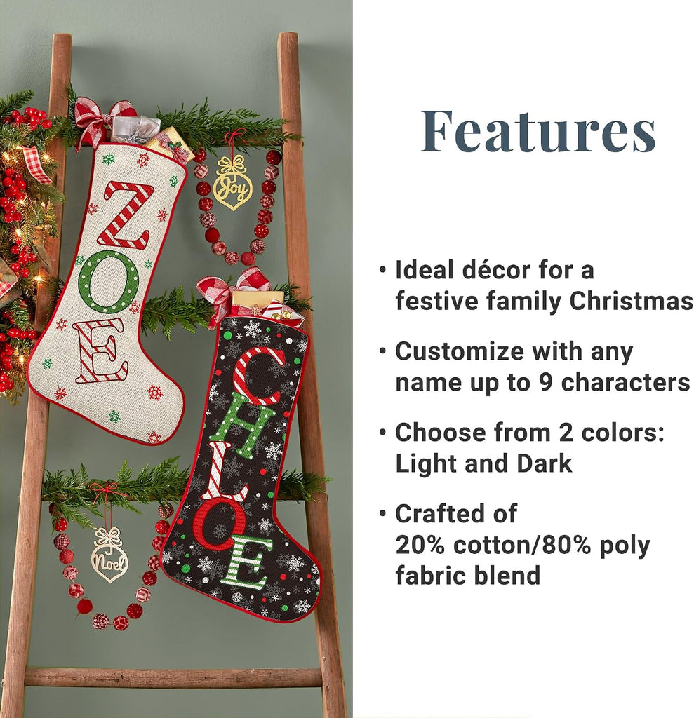 Personalized - Festive Name - for Family - Light Design