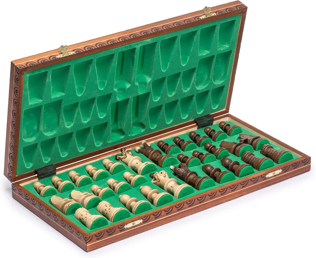 Ambassador Wooden Chess Set, 21.7