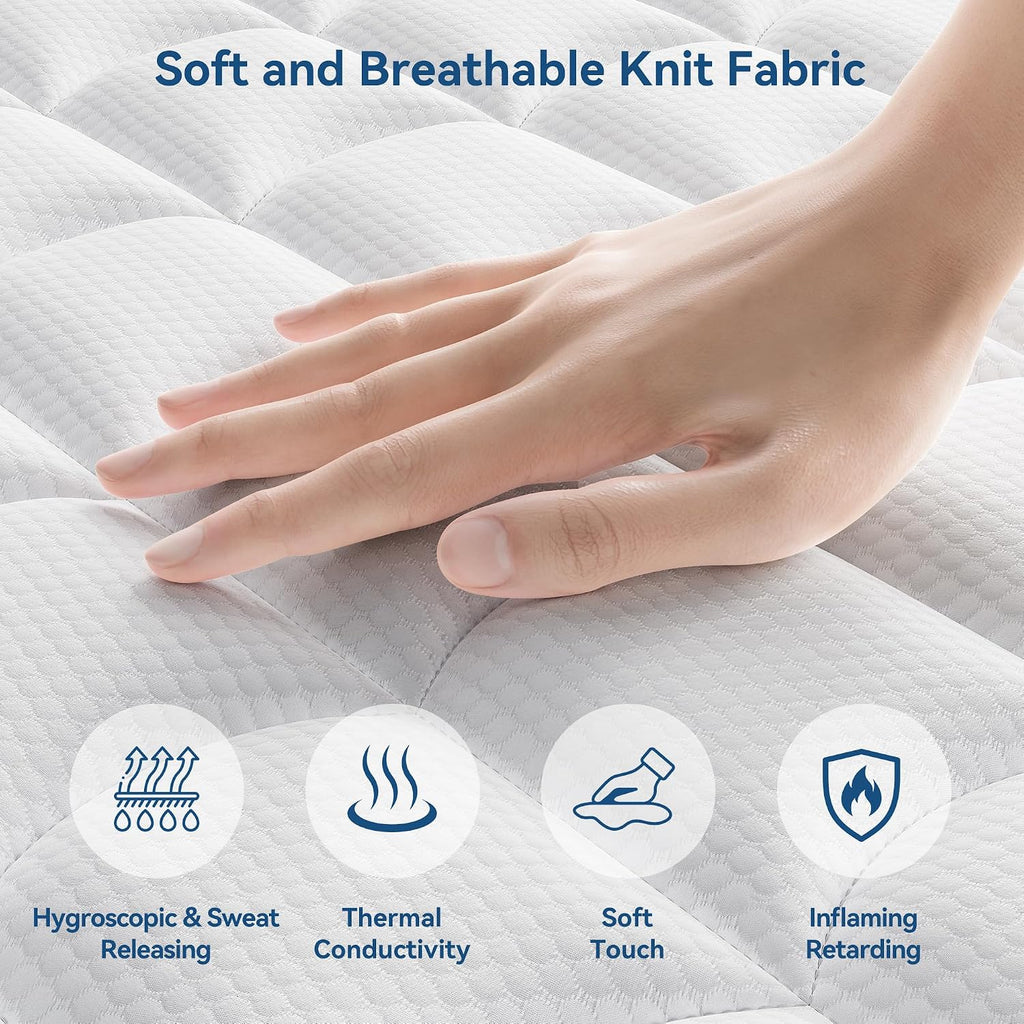 King Size Mattress,12 Inch King Mattress in a Box for Back Pain Relief, Upgrade Memory Foam and Pocket Coils Spring