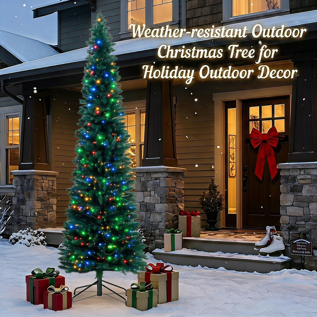Christmas Tree with Light,Artificial Pencil Xmas Tree for Xmas Decor