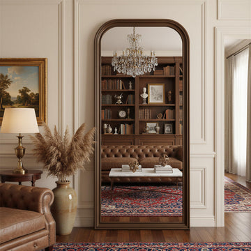 Full Length Mirror, 71"x32" Floor Mirror Standing Halling Living Room Cloakroom, Bronze, Luxury Style