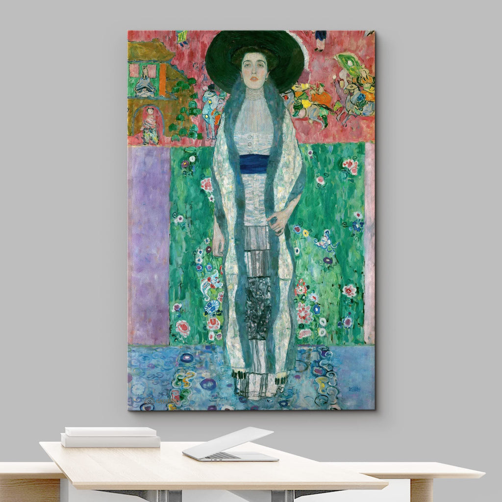 Canvas Print Wall Art Portrait of Adele Bloch-Bauer II Gustav Klimt Classic Illustrations Fine Art Decorative Vintage