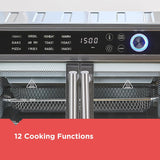 Crisp 'N Bake Air Fryer Toaster Oven Combo, 12 in 1 Countertop Convection Oven Cooks Food Fast, Fits a Whole Pizza or
