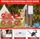 Tankless Water Heater Propane, 2.64GPM 10L Outdoor Portable water heater, with 2 GPM Water Pump