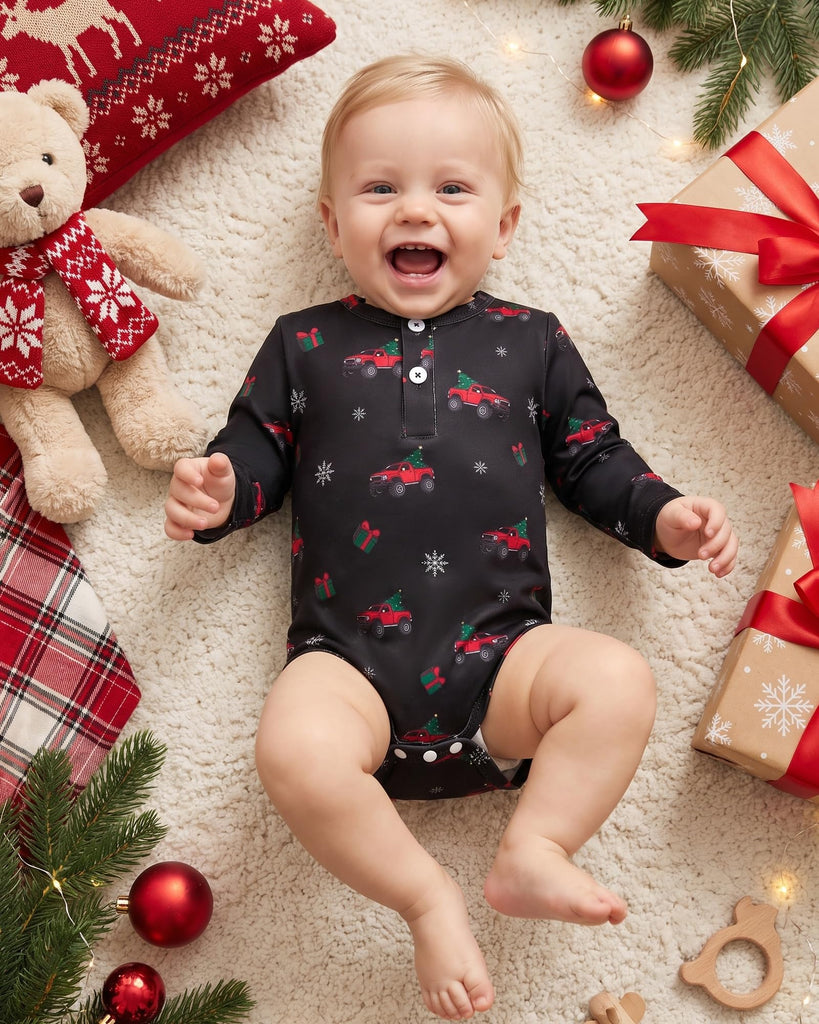 Newborn Christmas Outfit Boy 6-Piece Soft Bodysuits and Pants Sets