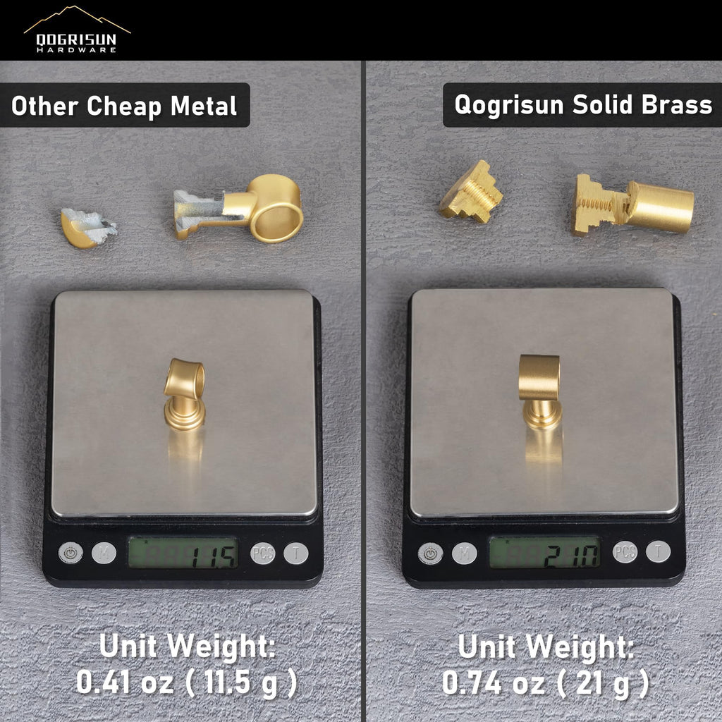 2-Pack Acrylic Cabinet Drawer Pulls,Brushed Brass,10-1/16 Inch