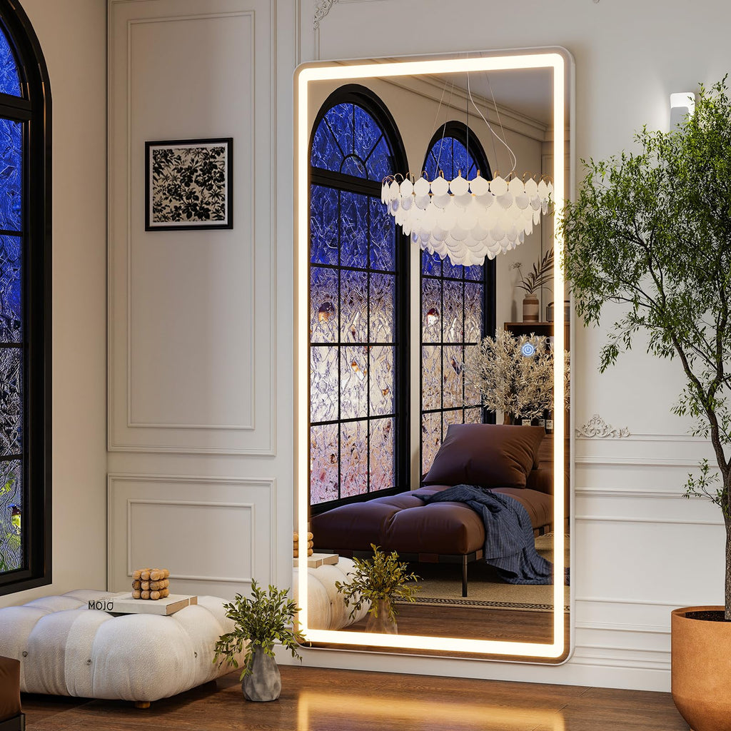 LED Full Length Mirror 71x32 inch Oversized Body Mirrors with Lights