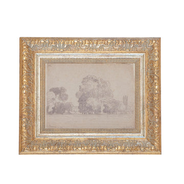 Lane Tree Wall Art - Grove of Trees Vintage Framed Canvas, 9x11