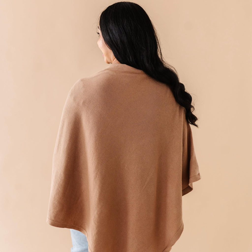 Knit Breathable Nursing Cover Up for Breastfeeding - Soft GOTS Certified Organic Cotton Breastfeeding Cover Up for