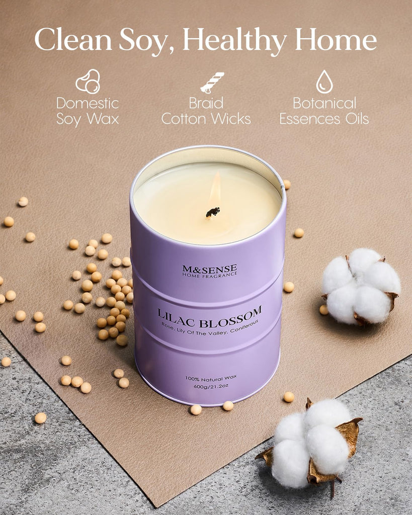 Lilac Blossom Soy Candle, 21.2oz Scented