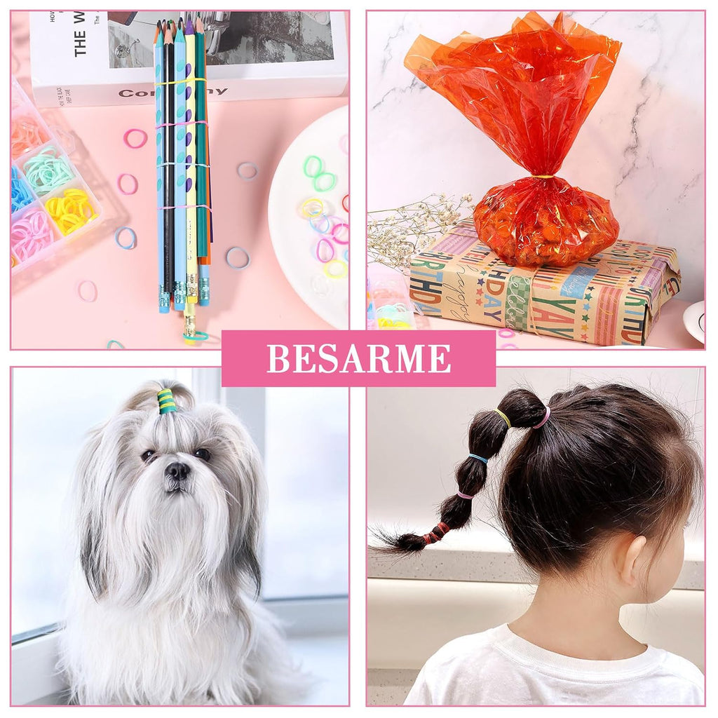 Hair Ties Accessories for Little Girls, 1500 Rubber Bands with 8 Hair Tools