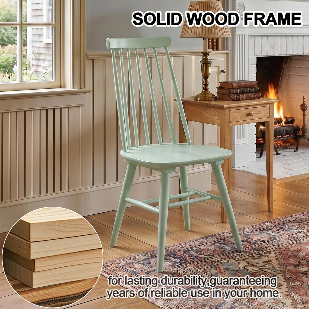 Wood Dining Chairs Set of 6, Mint