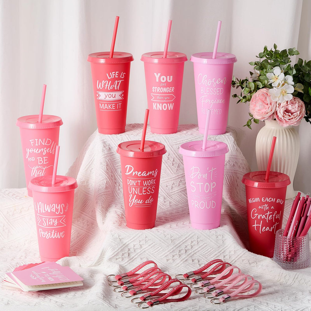 24 Sets/96 Pcs Employee Appreciation Gifts Bulk, Gradient Pink