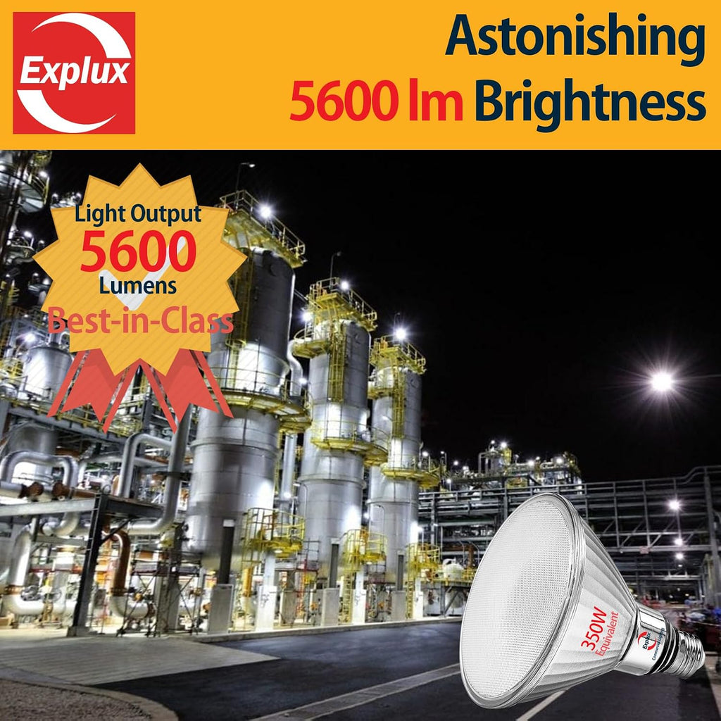 Ultra Bright PAR38 Outdoor Flood Light, 350W Equivalent, 5000K, 1-Pk