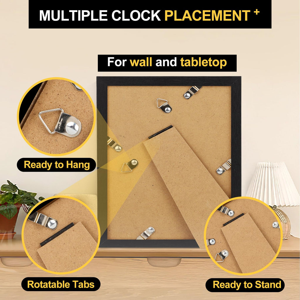 8x10 Picture Frames with 6x8 Mat Set of 2, Black