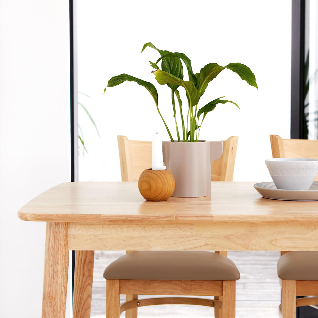 Aslan 47" Malaysian Oak Rectangular Wooden Dining Table/Solid Wood Kitchen Desk (Natural Oak)