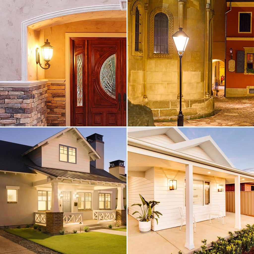 Outdoor Sensor Light Bulbs, E26 Dusk to Dawn Activated Security