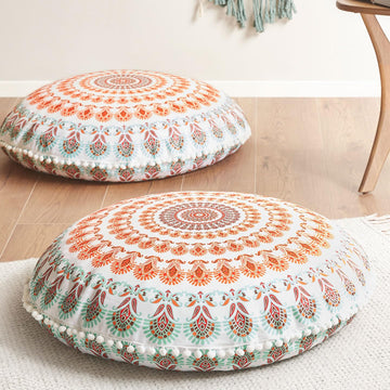 Floor Pillows 2 Pack, Large Meditation Cushions for Adults, 32-inch