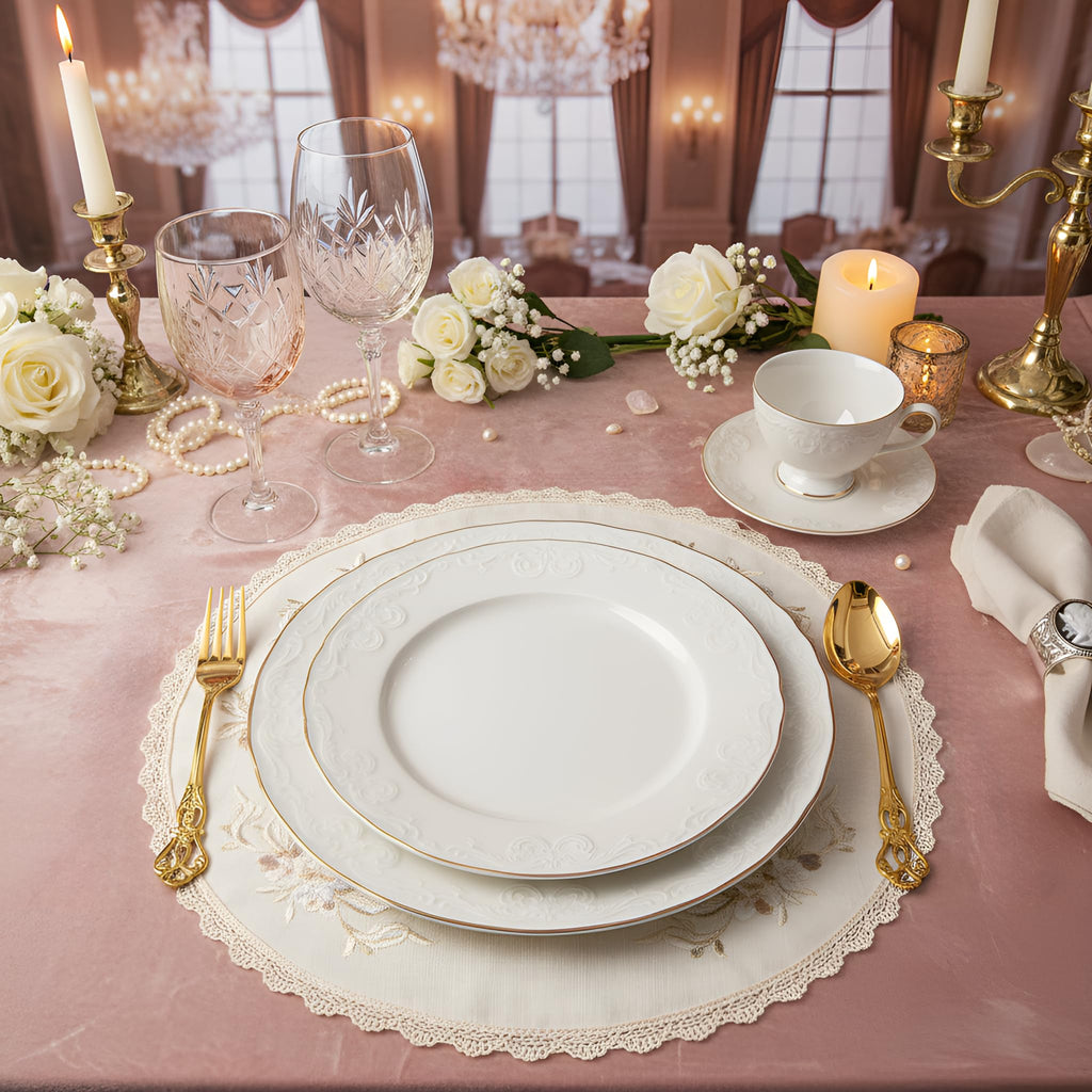 40 Pcs Retro Gold Silverware Set Heavy Duty, Dinner Fork and Spoon
