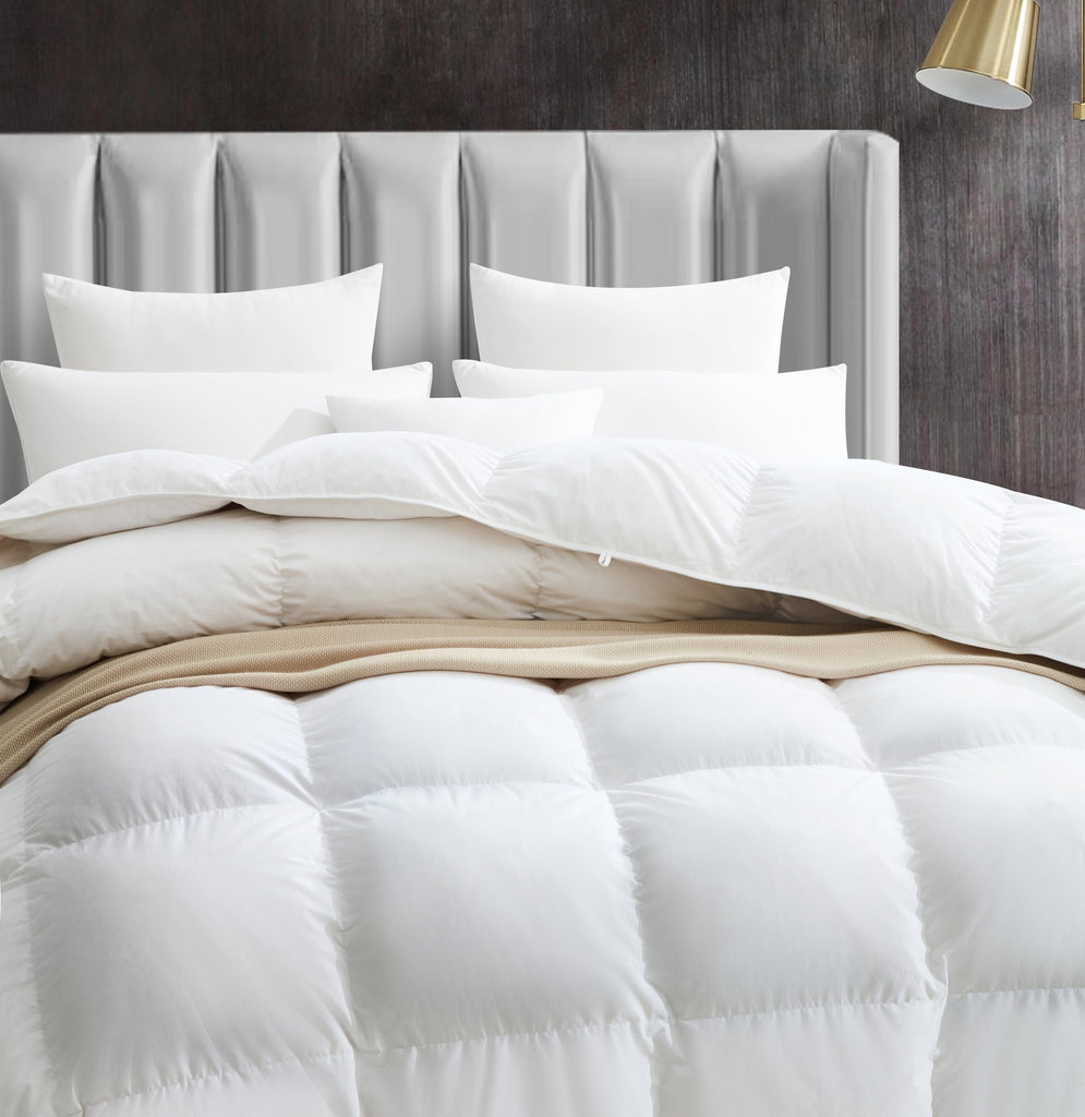Feather Down Comforter King, Lightweight Duvet Insert