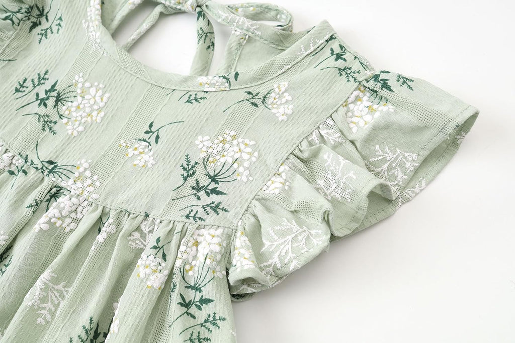 Summer Dress Toddler Ruffle Sleeve Dresses