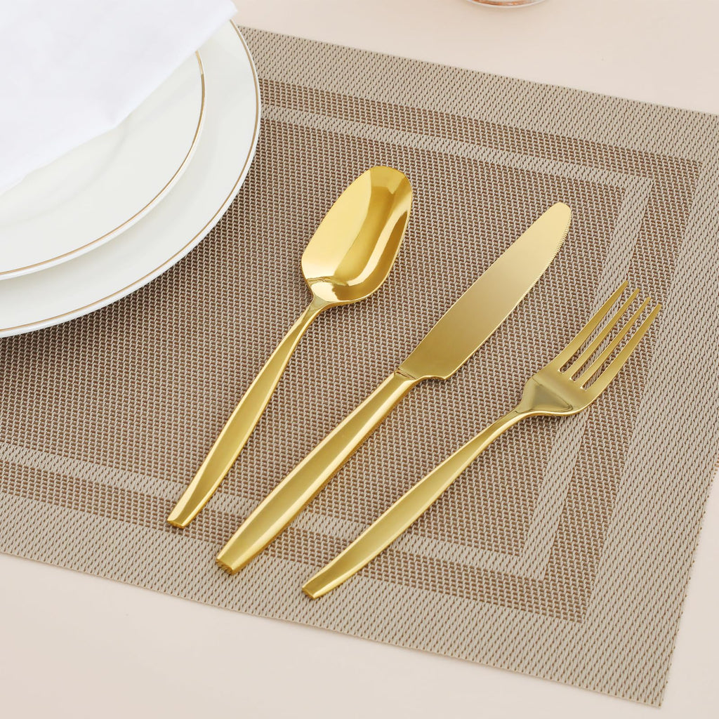 Gold 60-Piece Silverware Set, Stainless Steel Flatware Utensils Cutlery Set for 12, Including Steak Knife Fork and
