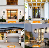 Dusk to Dawn Outdoor Front Porch Light Fixtures Wall Mount,2 Pack Sensor Exterior Lighting Fixtures for House