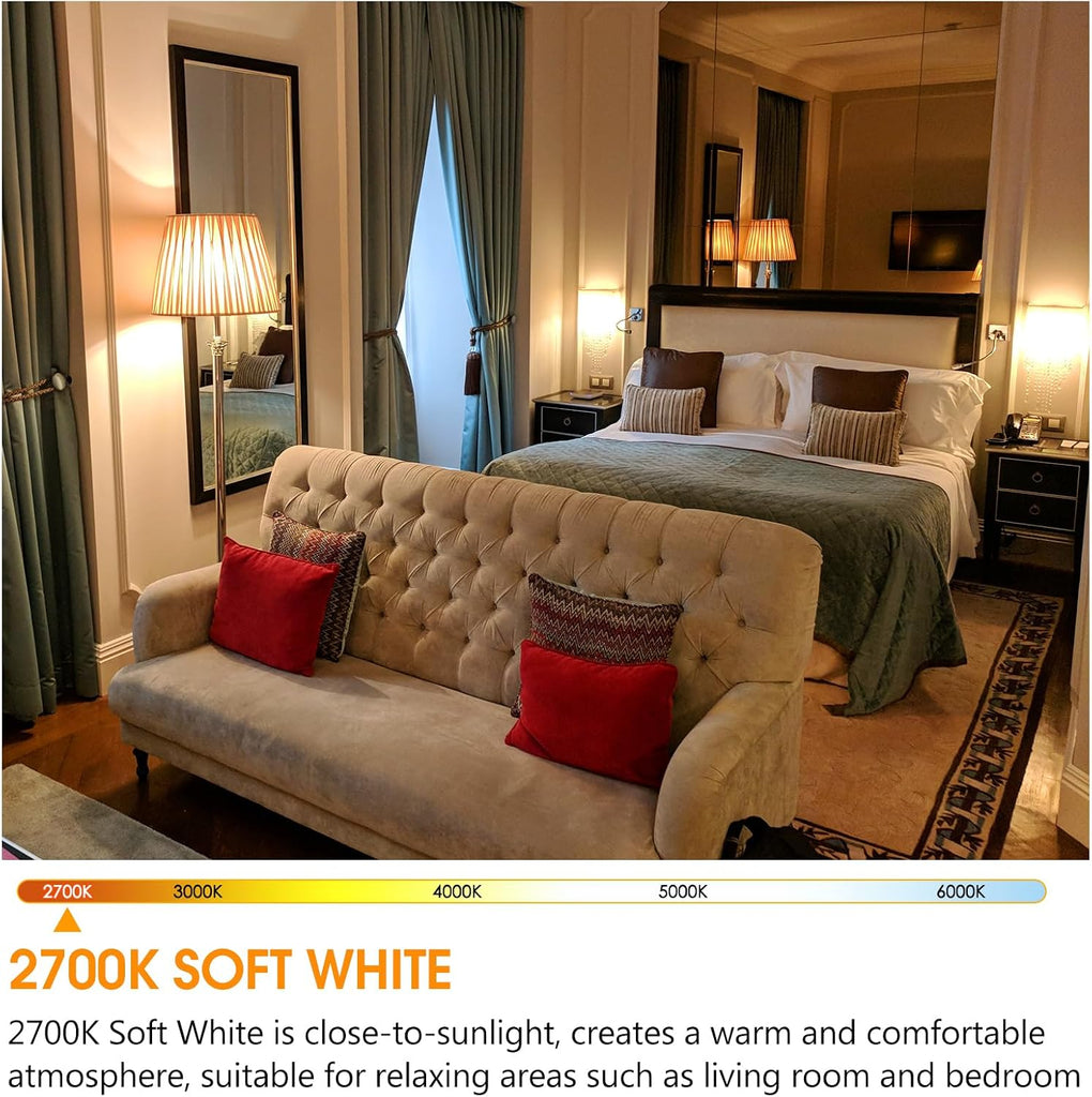 2 Pack 150 Watt LED Light Bulb, Super Bright A21 Soft White 2700K, Non-Dimmable, 2300LM LED Bulb, High Lumen Light