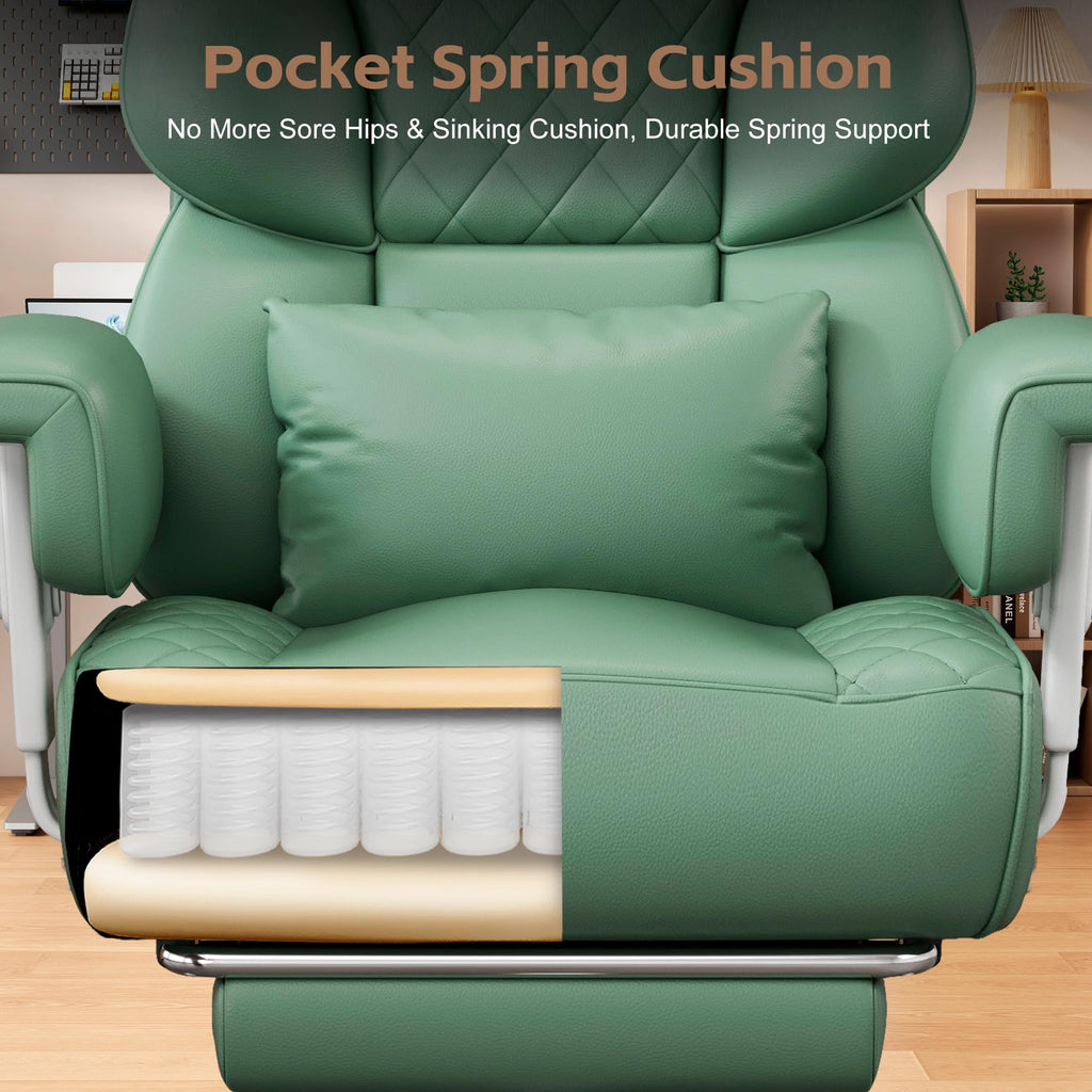Office Chair, Desk Chair with Soft Adjustable Armrests, Ergonomic High Back Gaming Chair with Lumbar Support