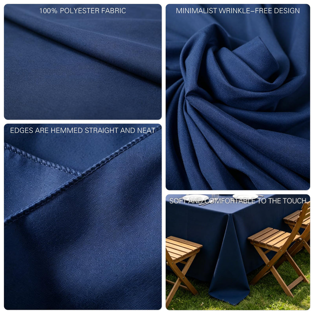 6 Pack Blue Table Cloth Rectangle 60X126 Inch Tablecloth Fit 8FT