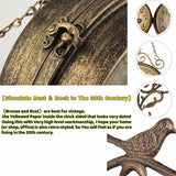 Retro Rust Wall Clock 20th Century 8" Non Ticking Large Iron Antique Hanging Clocks Double Sided Vintage Two Faces