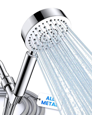 Metal 6-Spray Shower Head with Handheld High Pressure