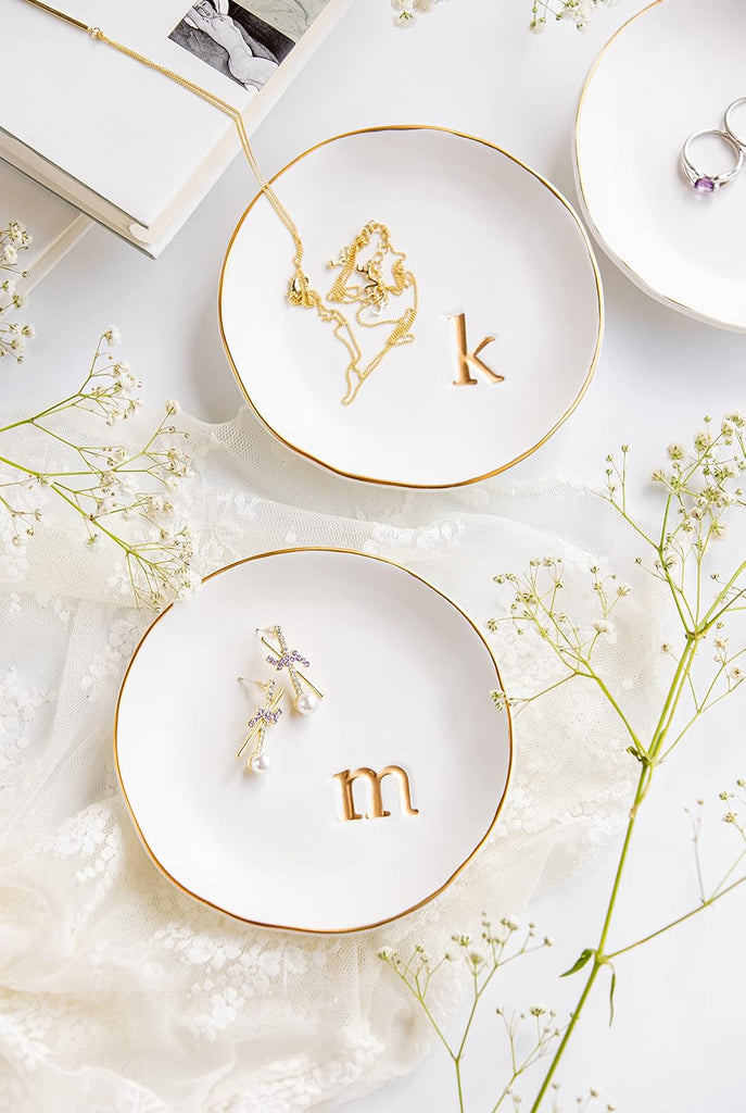 Ceramic Jewelry Tray, Trinket Dish, Gifts for Women (K)