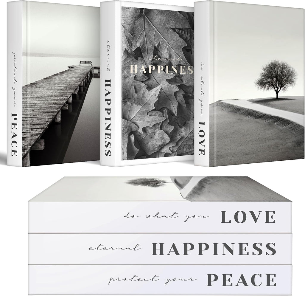 3 Pieces Fake Coffee Table Books Decor, Decorative Books with Hidden Storage, Aesthetic Bookshelf Decor , with unique