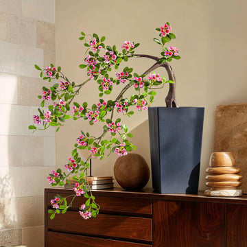 Large Artificial Bonsai Tree Artificial Flowering Tree Indoor Faux Decorative Plant Home Office Décor Lifelike