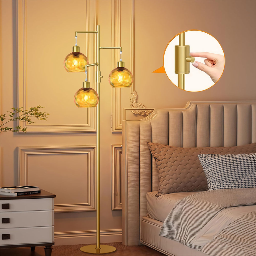 Modern Floor Lamp, Mid Century Standing Tree Lamps Dimmable
